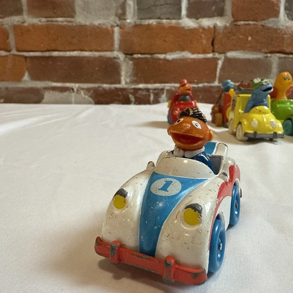 1981 SESAME STREET‎ DIE CAST CARS Big Bird Cookie Monster Playskool Muppets 12